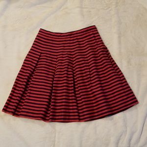 J.Crew Navy and Red Stripe Skirt, Size 0